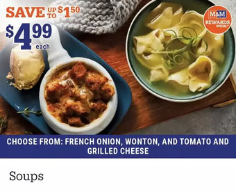 M & M Food Market Soups offer