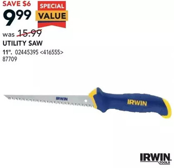 Lowe's Irwin utility saw offer