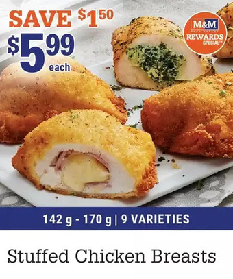 M & M Food Market Stuffed chicken breasts offer