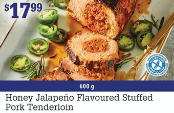 M & M Food Market Honey jalapeño flavoured stuffed pork tenderloin offer