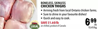 Farm Boy Boneless, skinless chicken thighs offer