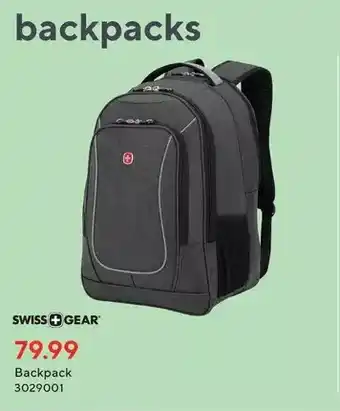 Staples Swiss gear backpack offer