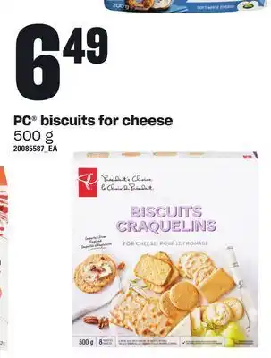 Loblaws Pc® biscuits for cheese, 500 g offer