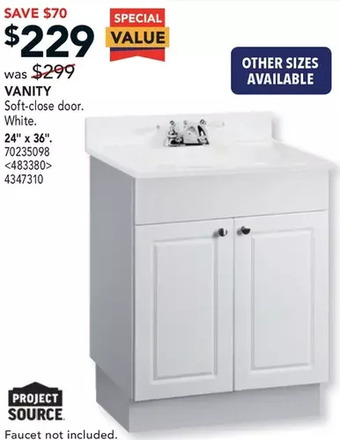 Lowe's Project source vanity offer