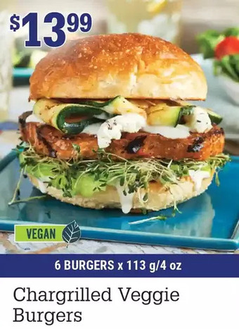 M & M Food Market Chargrilled veggie burgers offer