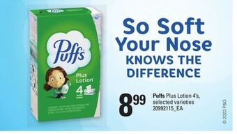 Loblaws Puffs plus lotion,4's, offer