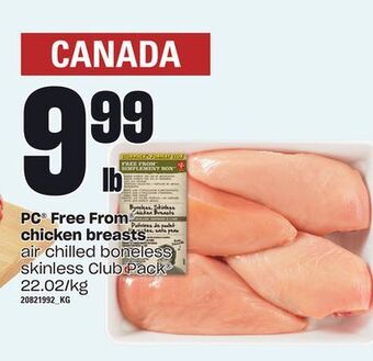 Loblaws Pc® free from® chicken breasts offer