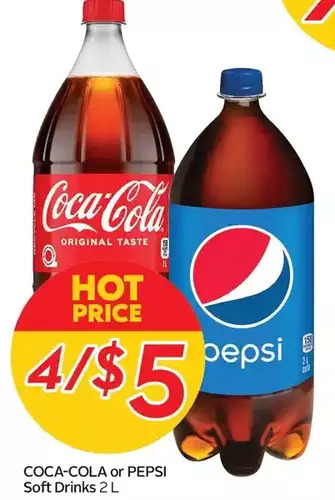 Sobeys Urban Fresh Coca-cola or pepsi soft drinks offer