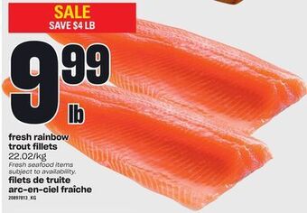 Independent Grocer Fresh rainbow trout fillets offer