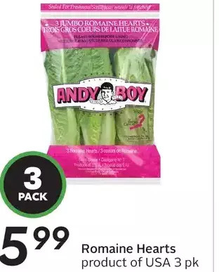 Sobeys Urban Fresh Romaine hearts offer
