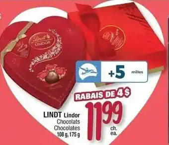 Jean Coutu Lindt Lindor Chocolates 108g,, 175g offer
