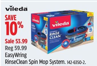 Canadian Tire Vileda easywring rinseclean spin mop system offer
