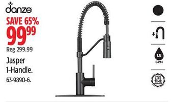 Canadian Tire Danze jasper single handle pull down kitchen faucet, matte black offer