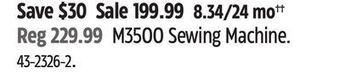 Canadian Tire Singer m3500 sewing machine offer