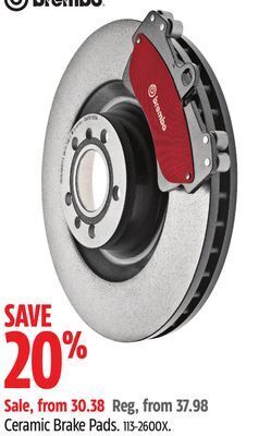 Canadian Tire Brembo ceramic brake pads offer