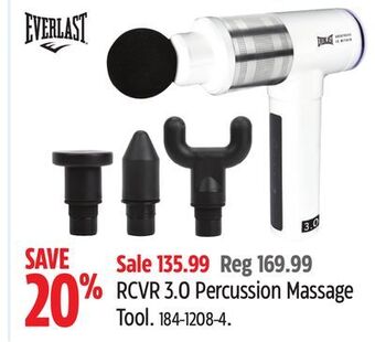 Canadian Tire Everlast rcvr 3.0 percussion massage tool offer
