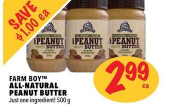 Farm Boy Farm boy™ all-natural peanut butter offer