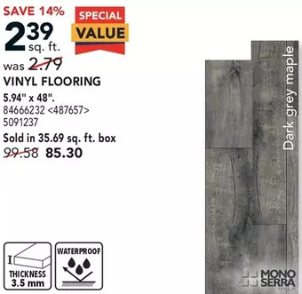 RONA Mono serra vinyl flooring offer