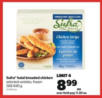 Real Canadian Superstore Sufra® halal breaded chicken, 568-840 g offer