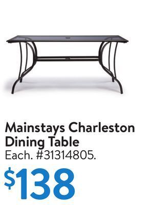 Walmart Mainstays charleston dining table offer