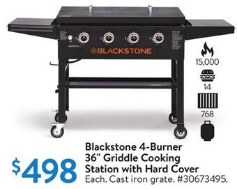 Walmart Blackstone 4-burner 36" griddle cooking station with hard cover offer