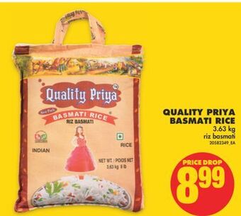 No Frills Quality priya basmati rice, 3.63 kg offer