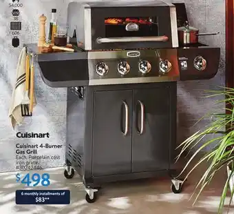 Walmart Cusinart 4-burner gas grill offer