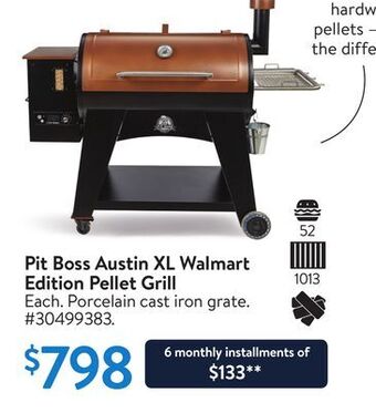 Walmart Pit boss austin xl walmart edition pellet grill offer