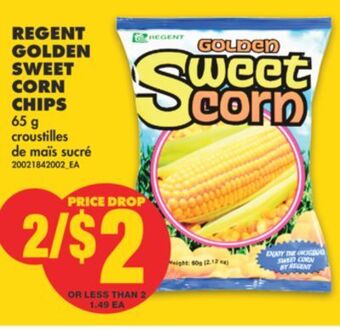 No Frills Regent golden sweet corn chips, 65 g offer