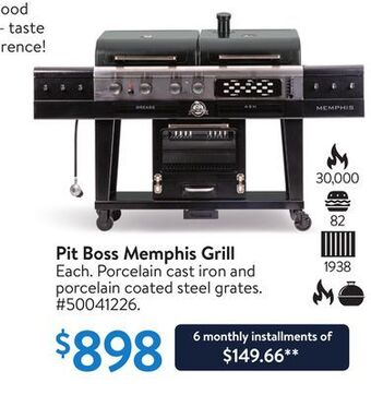 Walmart Pit boss memphis grill offer