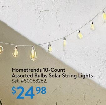 Walmart Hometrends 10-count assorted bulbs solar string lights offer