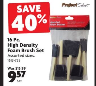 Home Hardware 16 pc. high density foam brush set offer