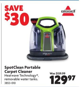 Home Hardware Spotclean portable carpet cleaner offer