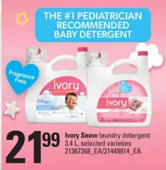 Zehrs Markets Ivory snow laundry detergent, 3.4 l offer