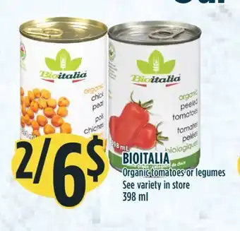 Marché Adonis Bioitalia organic tomatoes or legumes offer