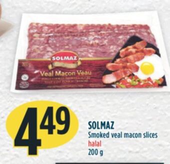 Marché Adonis Solmaz smoked veal macon slices halal offer