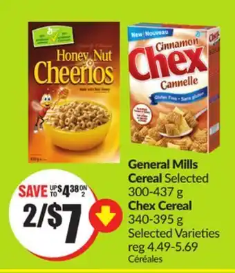 FreshCo General mills cereal selected 300-437 g chex cereal 340-395 g selected varieties offer