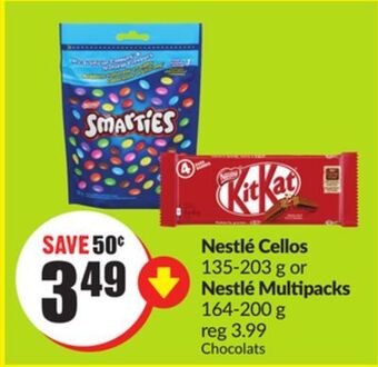 Chalo FreshCo Nestlé cellos 135-203 g or nestlé multipacks 164-200 g offer