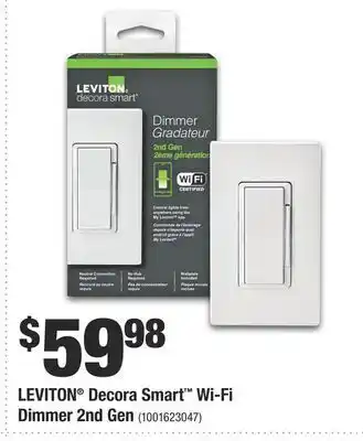 Home Depot Leviton® decora smart™ wi-fi dimmer 2nd gen offer