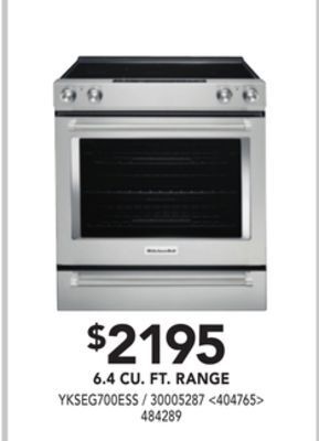 RONA Kitchenaid 6.4 cu. ft. range offer