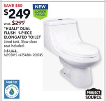 RONA Project source "huali" dual flush 1-piece elongated toilet offer