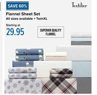 Linen Chest Flannel sheet set offer