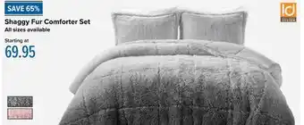 Linen Chest Shaggy fur comforter set offer