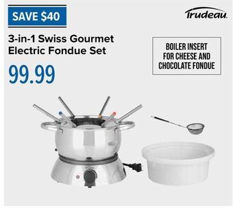 Linen Chest 3-in-1 swiss gourmet electric fondue set offer