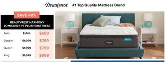 Linen Chest Harmony lombardy pt plush mattress offer