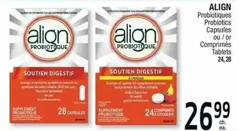 Jean Coutu Align Probiotics Capsules or Tablets 24, 28 offer