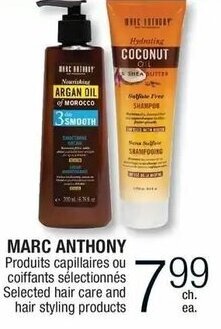 Jean Coutu Marc Anthony Selected Hair Care and Hair Styling Products offer