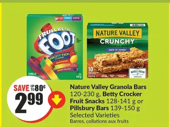 FreshCo Nature valley granola bars, betty crocker fruit snacks or pillsbury bars offer