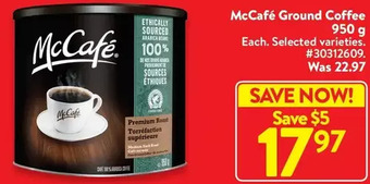 Walmart Mccafé ground coffee offer