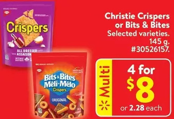 Walmart Christie crispers or bits & bites offer